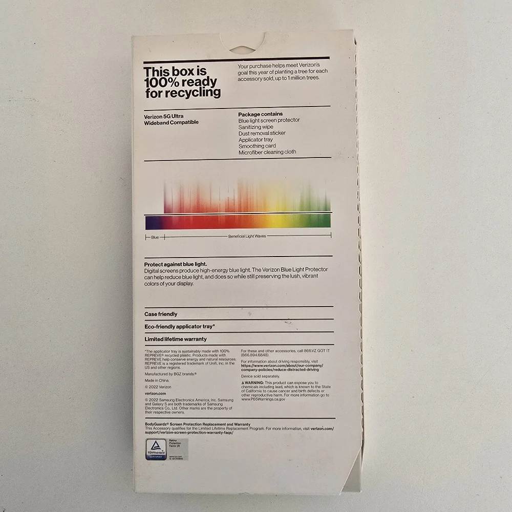NIB Blue Light Screen Protector for Samsung Galaxy S22+ 5G